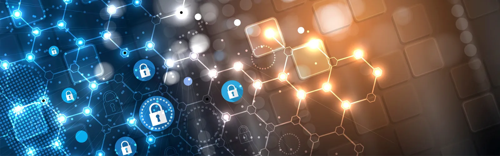 Connected security nodes across an illuminated network